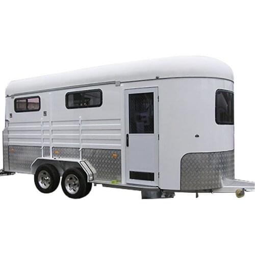 Deluxe configuration 3 horses angle load horse trailer ramp horse carriage trailer