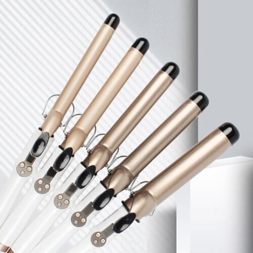 Temperature Setting Electric Hair Curler Long Curling Tong Wand 9-38mm Professional Hair Curling Iron LCD Screen