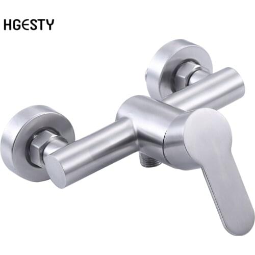 Stainless Steel Bathroom Shower Faucet Valve Wall Mounted Bathtub Shower Valve Mixer Tap Cold and Hot Water Bath Shower Faucet