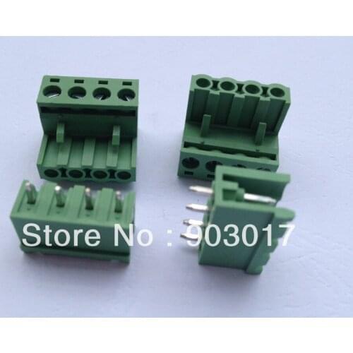 Type Green 4way/pin 5.08mm Screw Terminal Block Connector 100 Pcs Per Lot HOT Sale