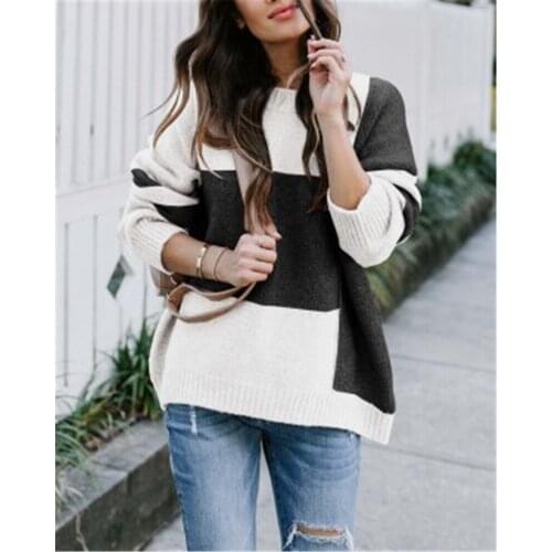 2021 New Fashion Fall Winter Oversized Sweaters Women Round Neck Knitted Jumpers Female Casual Thick Warm Pullovers Clothes