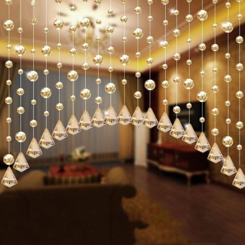 1 Crystal Glass Bead Curtain Indoor Home Decoration Luxury Bedroom Window Door Wedding Decor Backdrop #W5