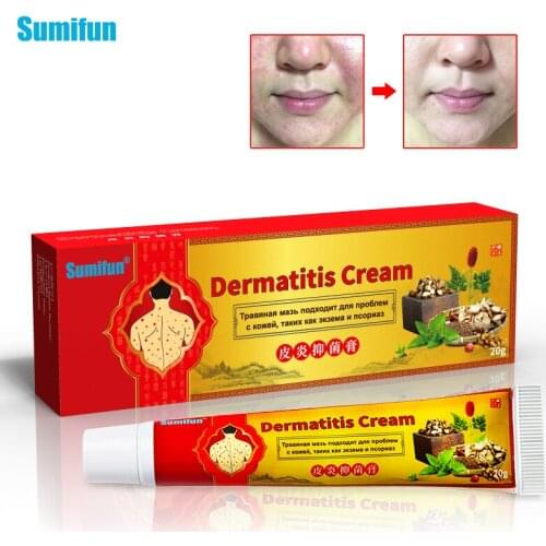 Sumifun 1box Herbal Antibacterial Cream Dermatitis Ointment Treatment Eczema Psoriasis Anti-Itching Medical Plaster K10008