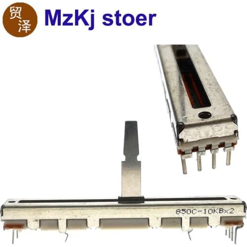 1PCS 10K ALPS 6CM B10KX2 B10K DJM600 600 DCV1010 Dual-Unit Slide Potentiometer