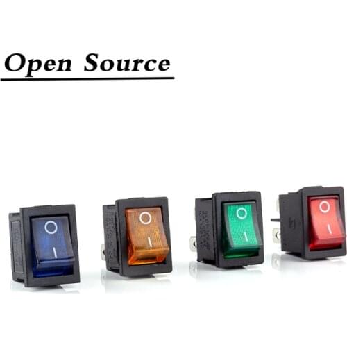 1PCS KCD1 3Pin 4Pin Boat Car Rocker Switch 6A/10A 250V/125V AC Red Yellow Green Blue Black Button Best Price KCD1 220V