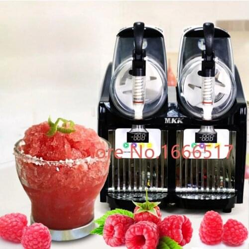 2 Tank Frozen Drink Slush Slushy Making Machine Juice Smoothie Maker 2*2.5L High quality NE