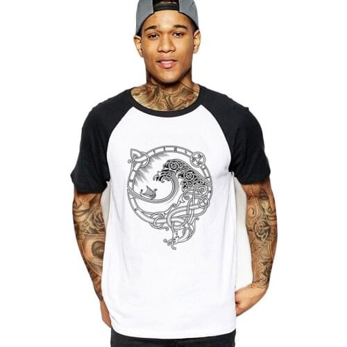 2020 fashion Men Tshirts Classical Style 100% Cotton Short Sleeve Tee T-Shirt Male Vikings North Wind Team Tops Clothes t shirts