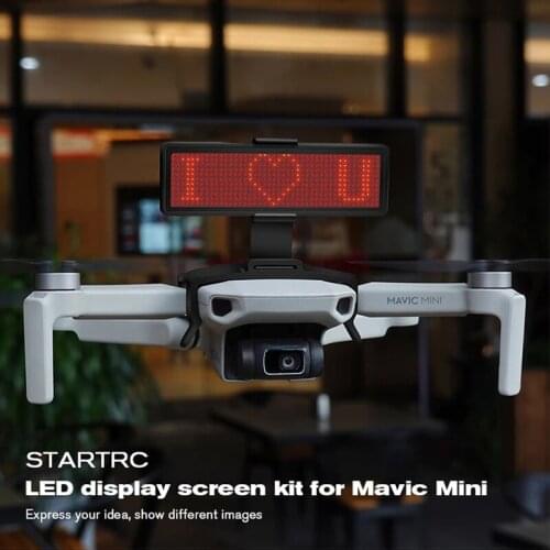 Drone Party Flight Can Edit Multiple Languages Pattern LED Display Screen Kit For DJI Mavic Mini/Mini 2 Drone Accessories