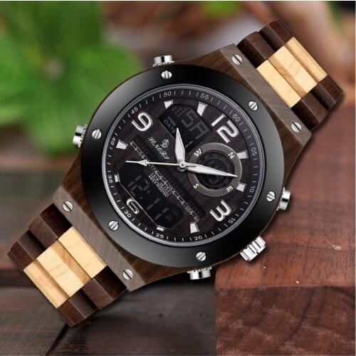 Gorben Business Mens Watch Wooden Band Wood Quartz Wrist Watch Men Watches Male Clock Fashion Casual Wristwatch