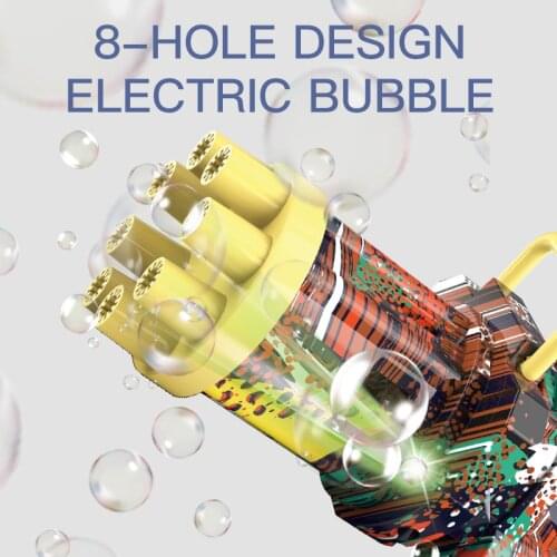 Kids Bubble Gun Toys Gatling Automatic Bubble Machine Magic soap water Summer Toy Wedding Supplies Gift Kids Indoor Outdoor Toys