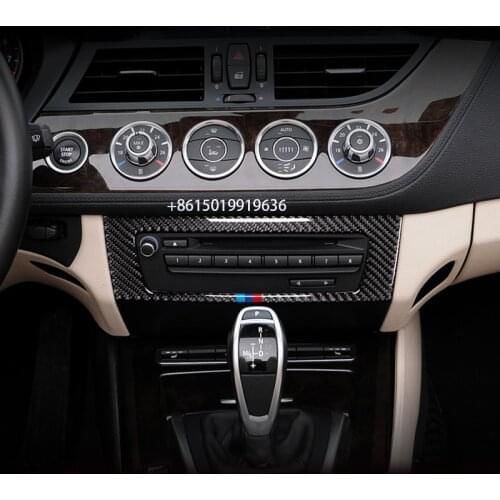 For BMW Z4 E89 09-15 interior carbon fiber central control CD panel decoration sticker accessories