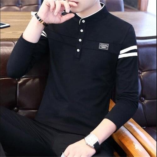 Fipyjip Long Sleeve Polos For Men