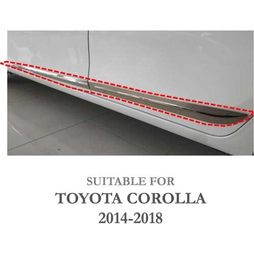 For Toyota Corolla 2014~2018 Car Side Door Chrome Accessory High Quality Aftermarket Product