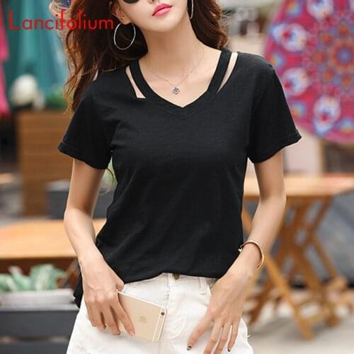 Женские хлопковые футболки Lancifolium China At AliExpress