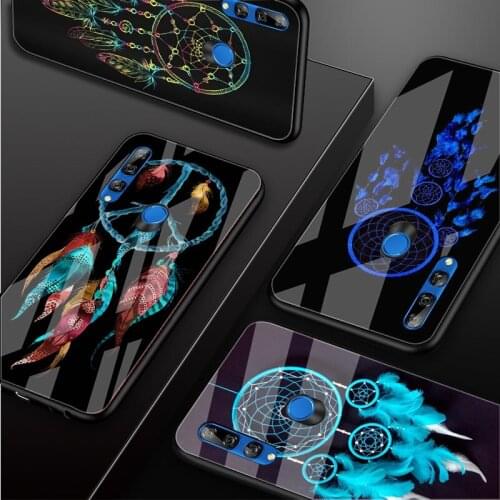 Dreamcatcher Tempered Glass Phone Case For Huawei honor 8X 9 10i 20i 20Lite 20Pro 30 Pro Cover Shell