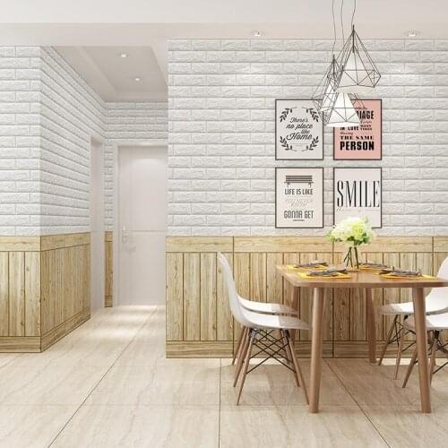 70x77/30cm PE Foam Wall Stickers Living Room Bed Room Wall Covering DIY Self Adhesive Brick Wallpaper For Wall Waterproof