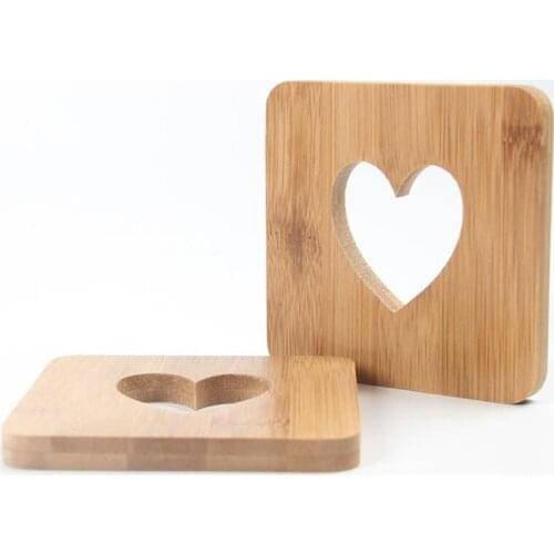 Natural bamboo Drink coaster set Creative Placemat cup mat pad coffee cups home decoration saucer Insulation F20173701