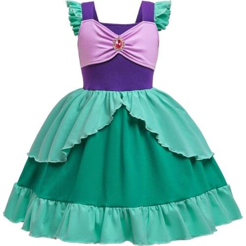 Mermaid Dress for Baby Girl Kids Birthday Party Fancy Costume Mermaid Cosplay Costume Girl Princess Summer Dress 3-8 Years