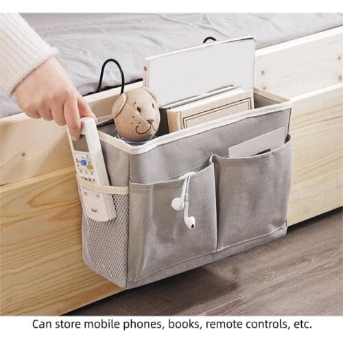 Hanging Storage Bag Bedside Storage Organizer Dormitory Phone Book Magazine waterproof Storage Bag Holder with Hook Pocket U3