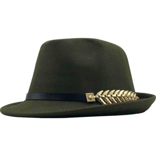 Simple Wool Women Men Fedora Hat For Winter Autumn Elegant Lady Gangster Trilby Felt Homburg Church Jazz Hat 55-58CM adjustable