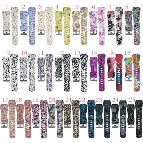 12PCS Silicone strap for Samsung Gear S3 Frontier Classic Watch band Replacement Wrist Printing Pattern Smart Wristband Bracelet