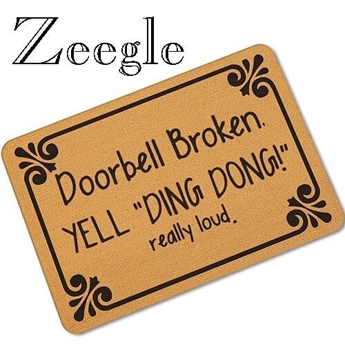 Zeegle Funny Printed Rubber Floor Mat Anti-slip Door Mat Welcome Doormat Entrance Mat Hallway Area Rug Front Door Mats