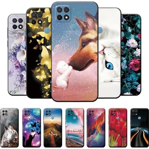 For Oppo A15 Case Oppo A15 Bumper 6.52 inch Soft TPU Silicone Cover For Oppo A15 Case Scenery Back Cover Protective Case Coque