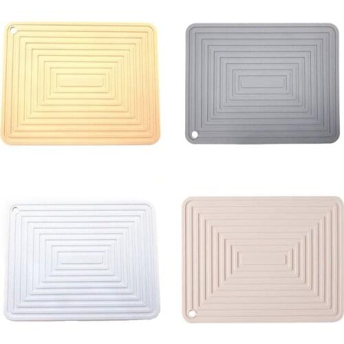 Silicone Dish Drying Mat Non-slip Heat Resistant Bar Service Table Placemat Kitchen Waterproof Pad