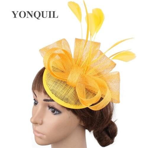 Sinamay Fascinators Hat Women Wedding Headbands Hair Accessories Charming Occasion Event Millinery Attractive Accessory SYF101