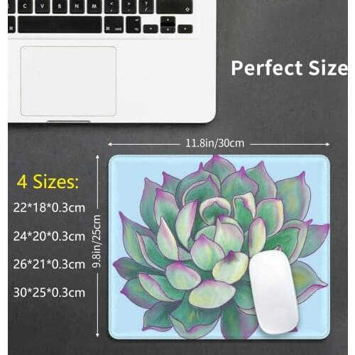 Succulent Plant Mouse Pad DIY Print Plants Succulents Desert Nature Garden Cactus Green Flower Floral