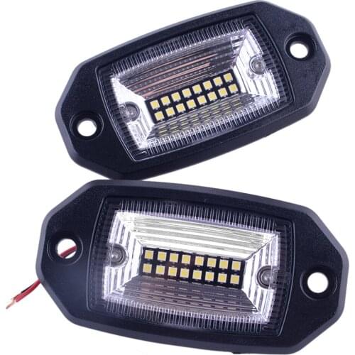 2pcs 6000-6500K Flush Mount LED Light Pods Flood Beam Front Work Light Reverse Lamp Waterproof IP67 Fit for Offroad 12V 4" 8W
