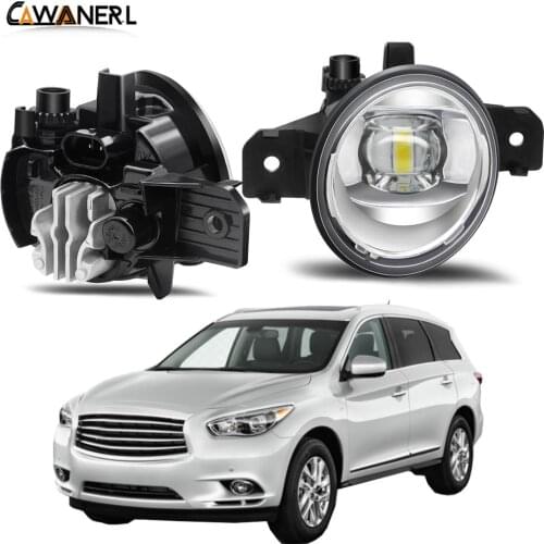 Fog Light Assembly 30W 8000LM Car Right + Left Side LED Lens Fog Light Daytime Running Lamp H11 12V For Infiniti QX60 2014 2015