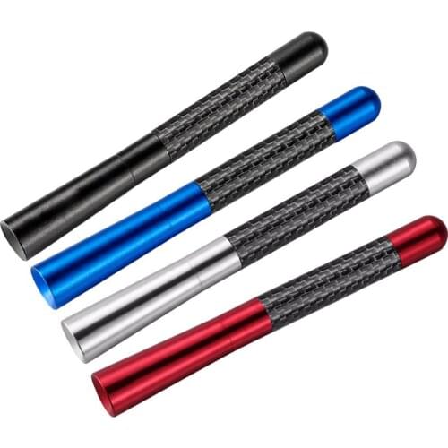 12cm Universal Car-Styling Antenna Aluminum Alloy Carbon Fiber Radio FM Aerial Direct bolt-on installation