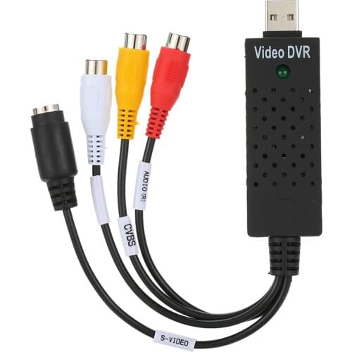 USB 2.0 DVR Video Audio Camera CCTV Capture Recorder Adapter Card for Win 7/8/10/2000, for Win XP/Vista for PC Laptop Computer