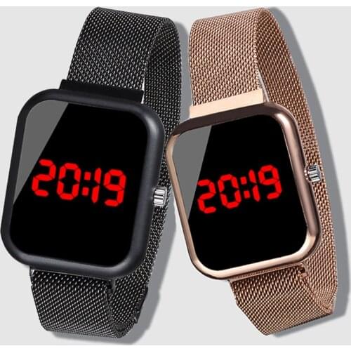 High Quality 2019 Digital Clock Kids Watches Stainless Steel Watch Children Led Watch Electronic Wrist Watches Girls Wristwatch