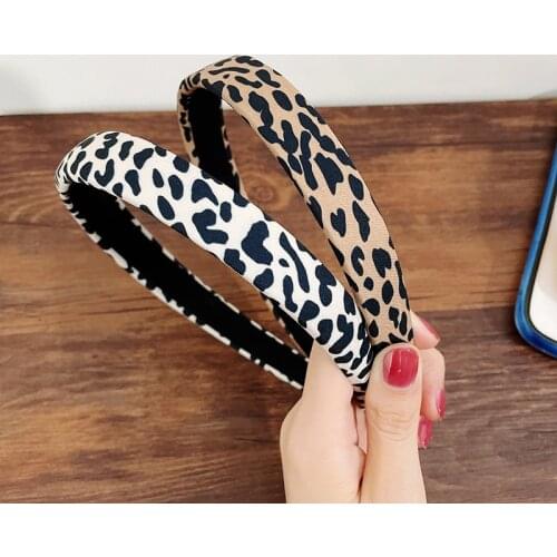 2021 Fashion 1PC New Leopard Hair Hoop For Women Headwear Ladies Headband Thin Hairwear Hairband Sweet Girls Hair Accessory