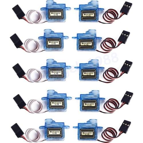 10pcs/lot Mini 3.7g Micro Servo RC plane Helicopter Boat Car Trex 250+Free shipping