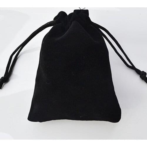 10Pcs High Quality 3.5*2.1 inch / 3.5*4.7 inch Black Flannel Jewelry Packaging Wedding Marriage Event Decorative Crafts Gift