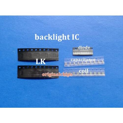 15pcs LK 12pin light control backlight IC boost coil diode capacitance for OPPO A5 A7 A3 Redmi Note 8