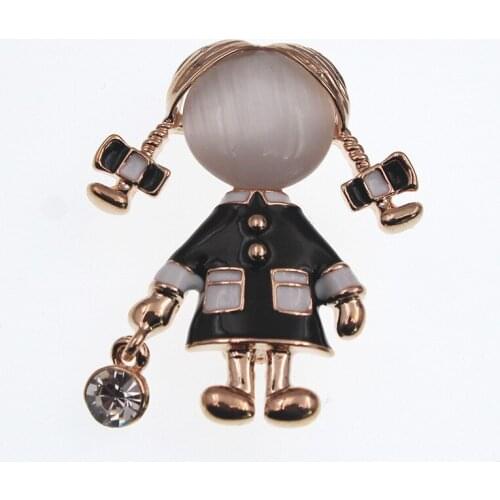 2021 Wholesale Cute Little Girl Brooches for Women Girl Pin Brooch Fashion Jewelry