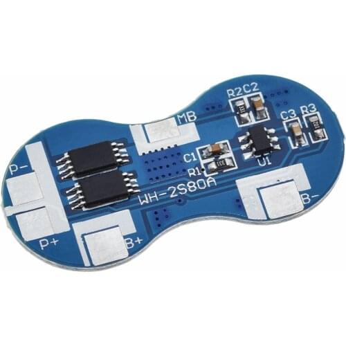 2S 7.4V /8.4V 18650 lithium battery pack protection board, double string protection chip, overcurrent and overcharge 4