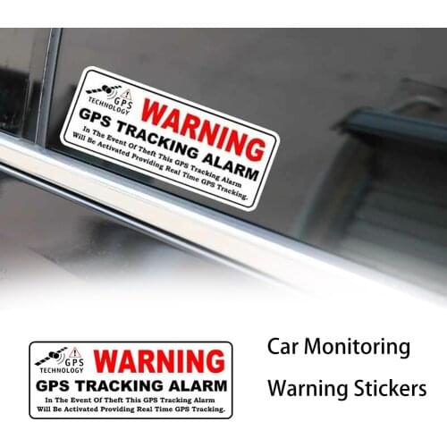Car Monitoring Warning Stickers GPS Electric Car Anti Theft Anti Scratch Driving Recorder Decorative Reflective Car Stickers