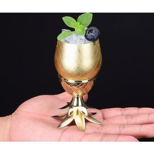 80ML Creative Stainless Steel Pineapple Model Cocktail Cup Detachable Alloy Mini Spirit Wine Serving Glass Bartender Drinkware