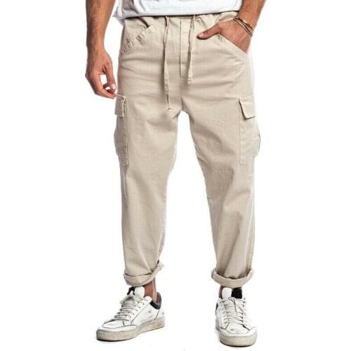 Mens Trousers Male Pants Trousers Harem Running Mid Waist Pants Dance