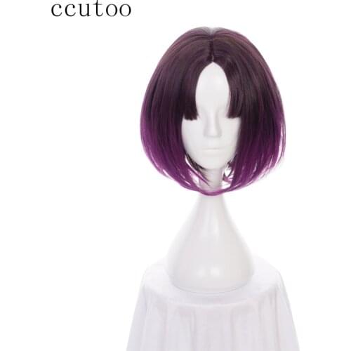 Ccutoo 35cm Womens Miss Kobayashis Dragon Maid Elma Jouii Black / Purple Synthetic Hair Cosplay Full Wig Heat Resistance Fiber