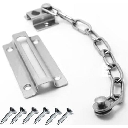 Door Chain Lock Cabinet Locks Safety Security Lock for DIY Home Door Tools with Screws