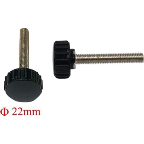 M5 M6 Thread OD 40mm 45mm 50mm 55mm 60mm 65mm 70mm Length 22mm Head Diameter Screw On Thumb Handle Clamping Knurled Grip Knob