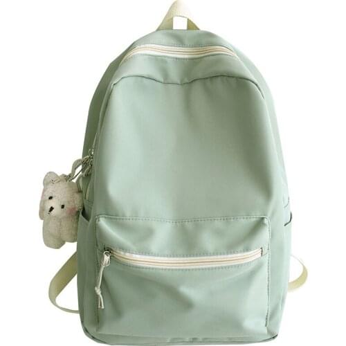 Female Student Cute School Backpack Backpack Women Backpack Solid Color Fashion School Bag for Teenage Girl Shoulder Bag