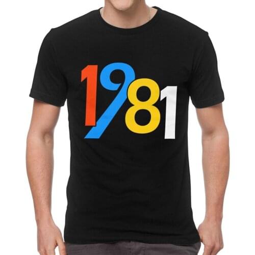 Fashion 1981 T-shirt Mens Harajuku T Shirt Short Sleeve 100% Cotton 40th Birthday Gifts Tshirt Cool Tee Top
