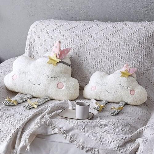 Baby Pillow Cloud Pattern Soft Cushion For Newborns Nordic Baby Room Decoration Plush Toys Cute Nursing Pillow Breastfeeding